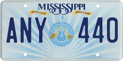 MS license plate ANY440