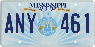 MS license plate ANY461