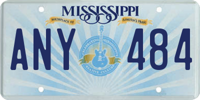 MS license plate ANY484