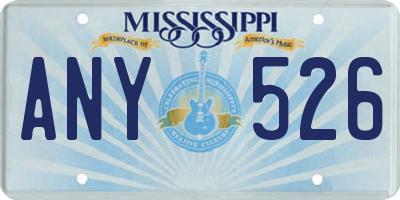 MS license plate ANY526