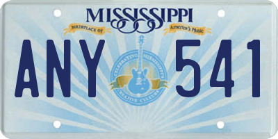 MS license plate ANY541