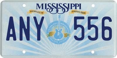 MS license plate ANY556