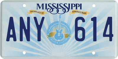 MS license plate ANY614