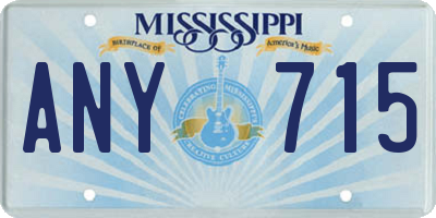 MS license plate ANY715