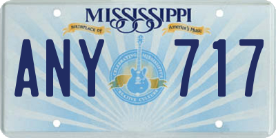 MS license plate ANY717
