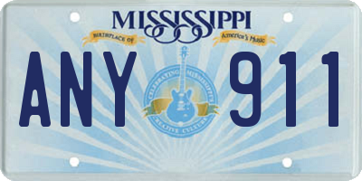 MS license plate ANY911