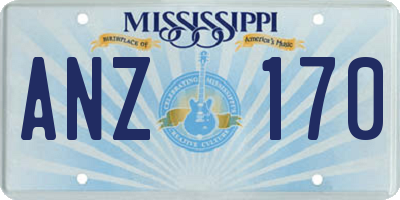 MS license plate ANZ170
