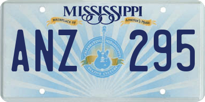 MS license plate ANZ295