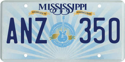 MS license plate ANZ350