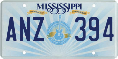 MS license plate ANZ394