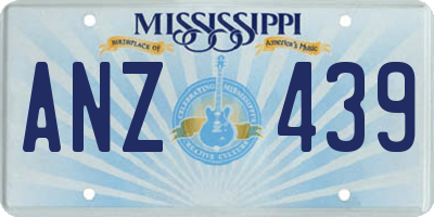 MS license plate ANZ439