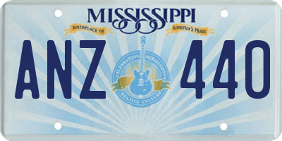 MS license plate ANZ440