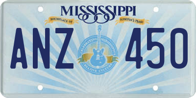 MS license plate ANZ450