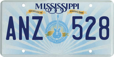 MS license plate ANZ528