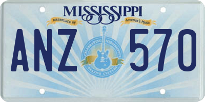 MS license plate ANZ570