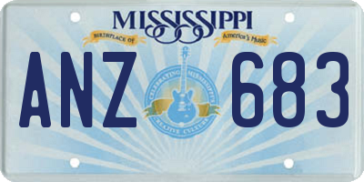 MS license plate ANZ683