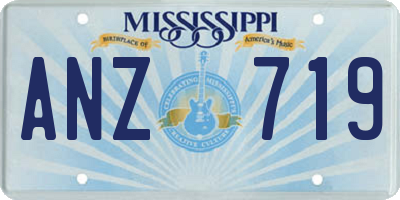 MS license plate ANZ719