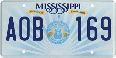 MS license plate AOB169