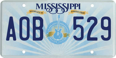 MS license plate AOB529