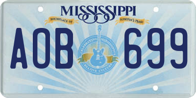 MS license plate AOB699