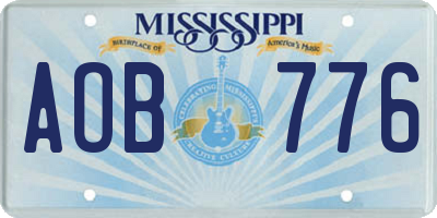 MS license plate AOB776