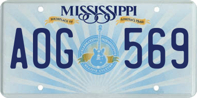 MS license plate AOG569