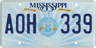 MS license plate AOH339