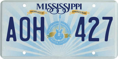 MS license plate AOH427