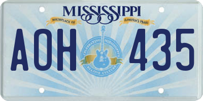 MS license plate AOH435