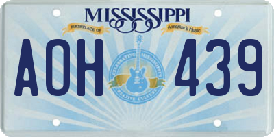 MS license plate AOH439