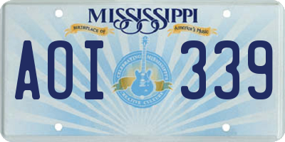 MS license plate AOI339