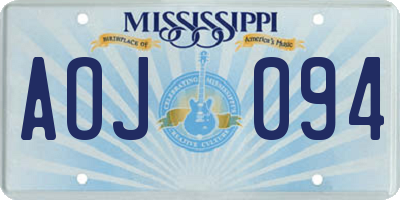 MS license plate AOJ094