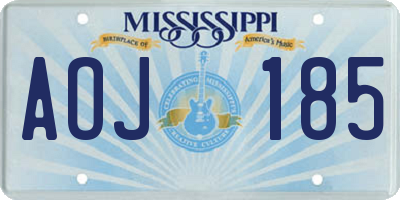 MS license plate AOJ185