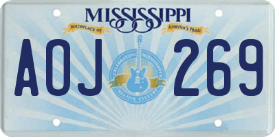 MS license plate AOJ269