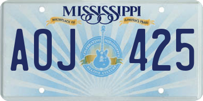 MS license plate AOJ425