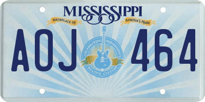 MS license plate AOJ464