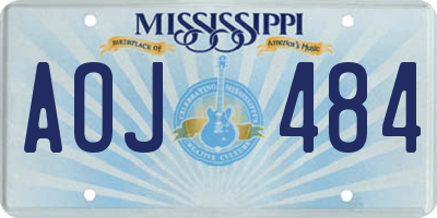 MS license plate AOJ484