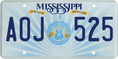 MS license plate AOJ525
