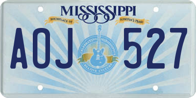 MS license plate AOJ527