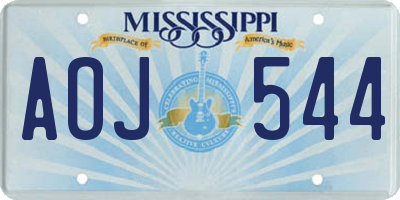 MS license plate AOJ544