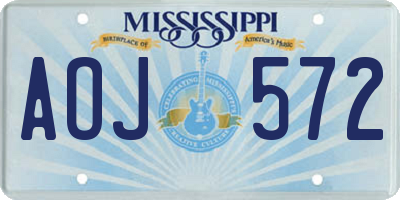 MS license plate AOJ572