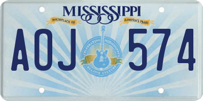 MS license plate AOJ574
