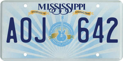 MS license plate AOJ642