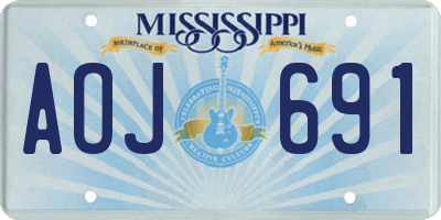 MS license plate AOJ691