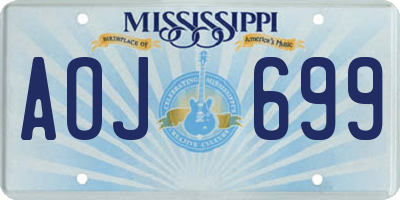 MS license plate AOJ699