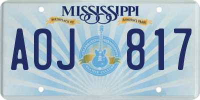 MS license plate AOJ817