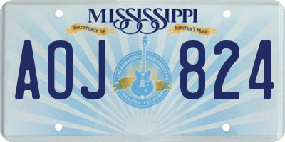 MS license plate AOJ824