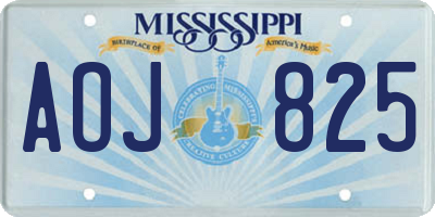 MS license plate AOJ825