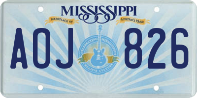 MS license plate AOJ826