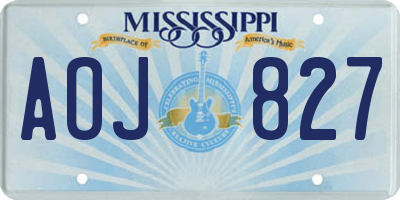 MS license plate AOJ827